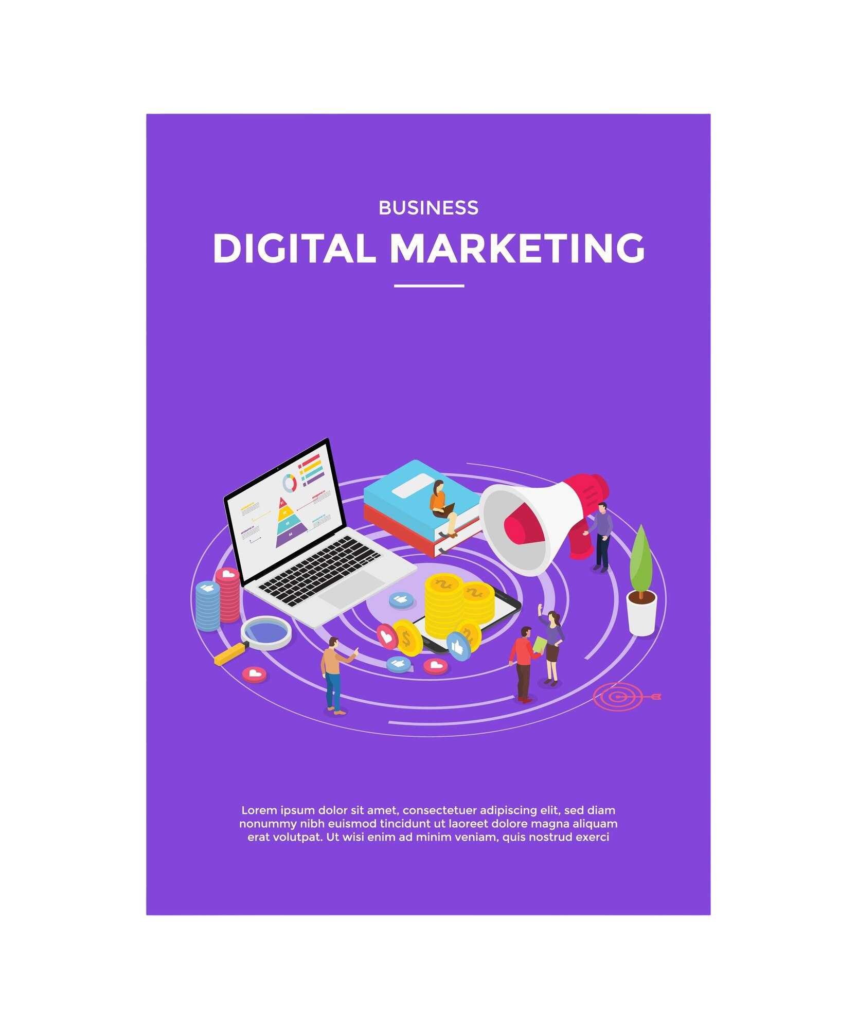 digital marketing people promotion business internet laptop template flyer (1)